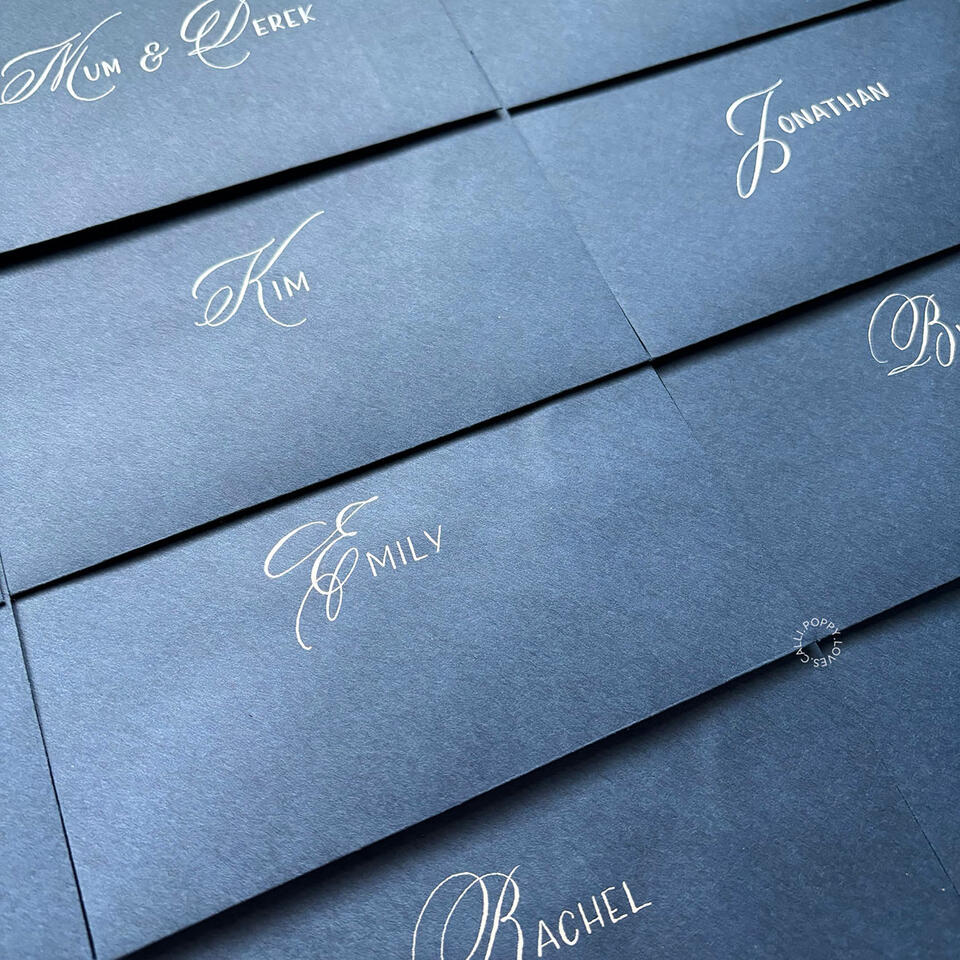 จ่าหน้าซองจดหมาย เขียนชื่อผู้รับด้วยสไตล์ Calligraphy