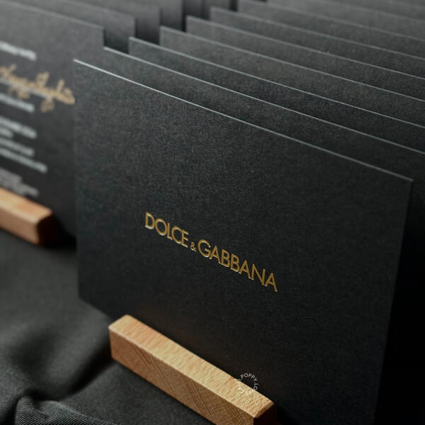 Calligraphy on invitation card for DOLCE&amp;GABBANA, NOV 2024