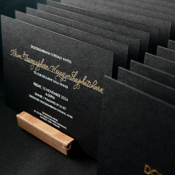 Calligraphy on invitation card for DOLCE&amp;GABBANA, NOV 2024